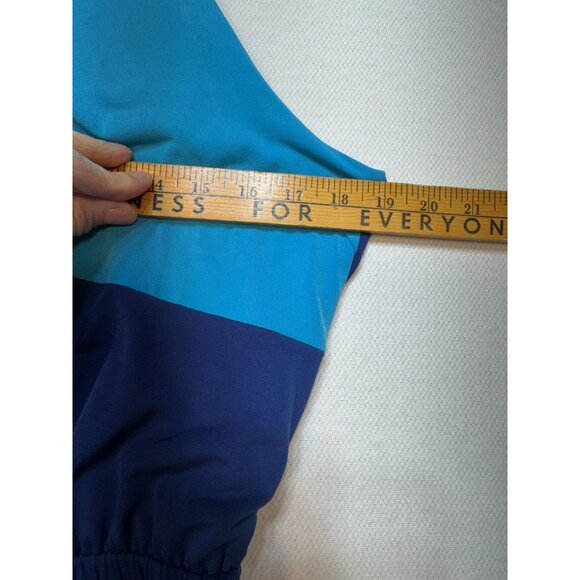 Vince Camuto Womens Colorblock Maxi Dress Sze 6 Blue Teal Sleeveless Summer Chic - Picture 11 of 11